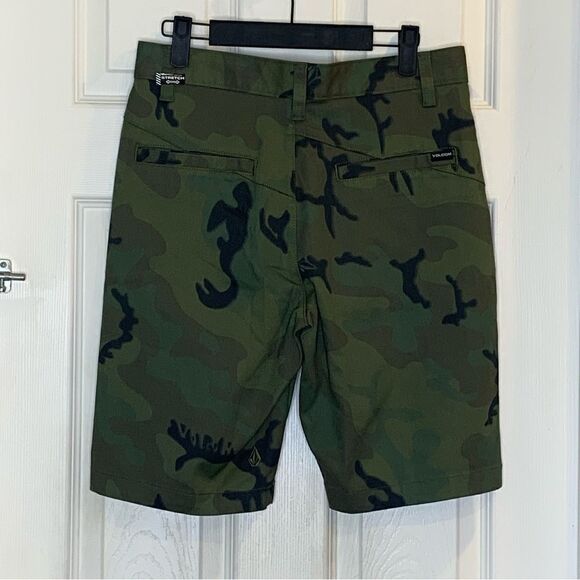 Volcom Camo Flat Front Short Vmonty Stretch 22  Size 28 - Picture 2 of 13